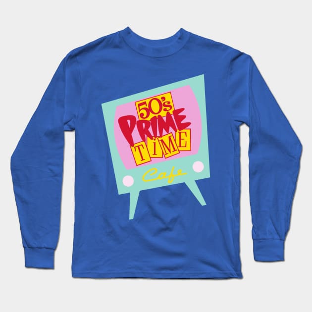 50's Prime Time Cafe Long Sleeve T-Shirt by Mouse Magic with John and Joie